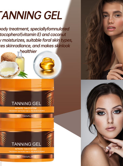 KissICON Dark Black Gel Polish / 2 Boxes KissIcon Tanning Gel Duo - Hydrating Tan Carrot