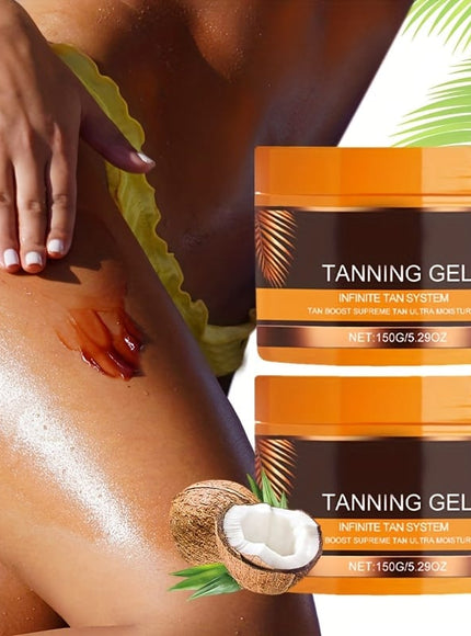 KissICON Dark Black Gel Polish / 2 Boxes KissIcon Tanning Gel Duo - Hydrating Tan Carrot