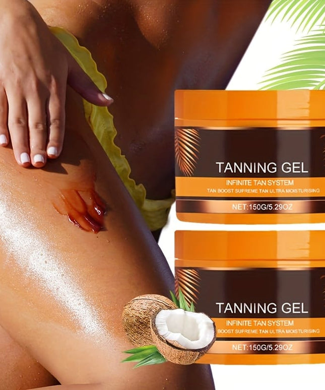KissICON Dark Black Gel Polish / 2 Boxes KissIcon Tanning Gel Duo - Hydrating Tan Carrot