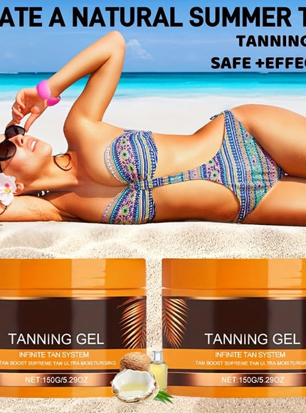 KissICON Dark Black Gel Polish / 2 Boxes KissIcon Tanning Gel Duo - Hydrating Tan Carrot