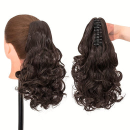 KissICON Dark Brown-1 / 14inch KissIcon Ponytail Extension - Clip In 14 Inch