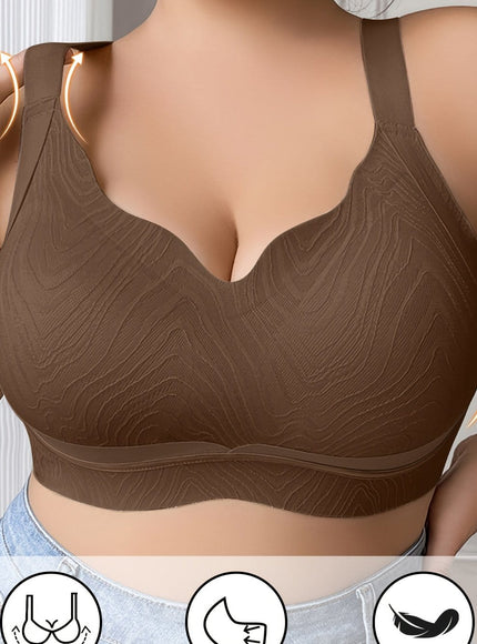 KissICON Dark Brown / 1XL Women's Curve Light Green Bra – Elasticity Nylon Elastane