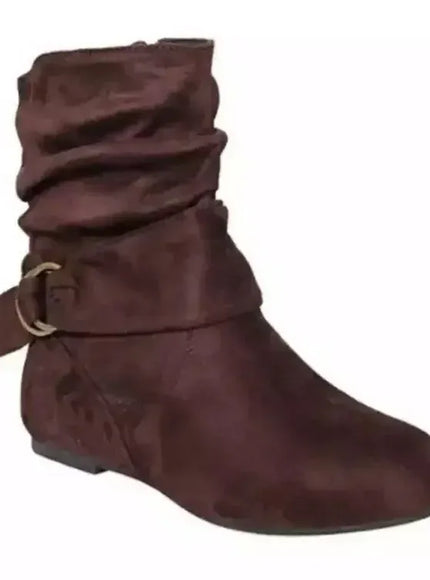 KissICON Dark Brown / 37 Fashion Women Boot Suede and Calf Fashion Boot