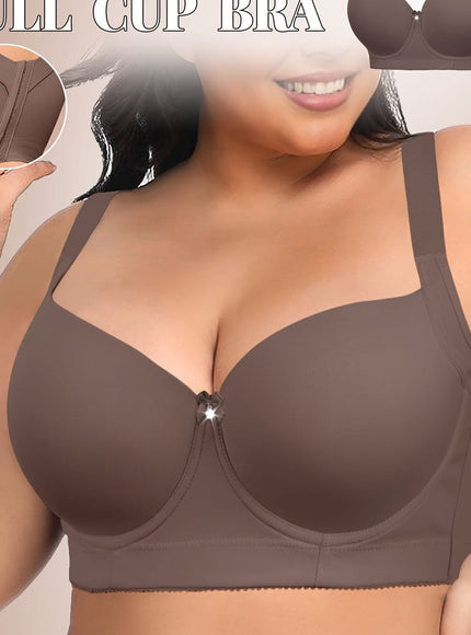 KissICON Dark Brown / EU 95C Supportive Lifted Seamless Underwire Lingerie
