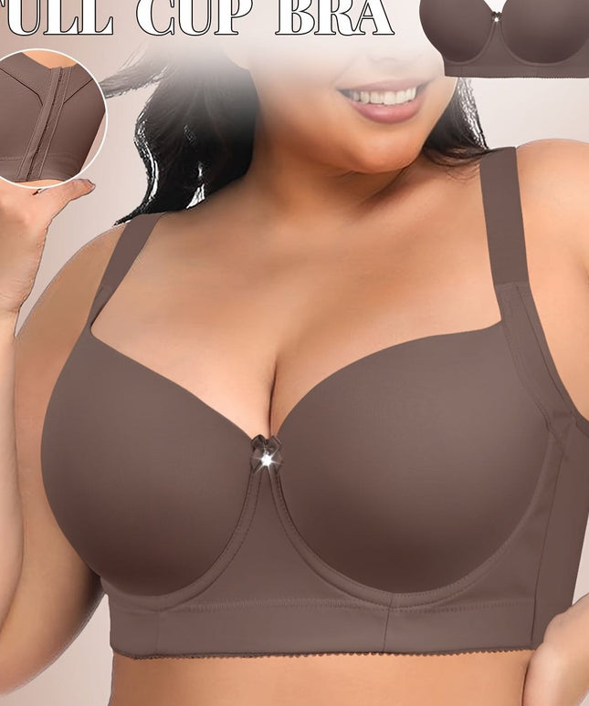 KissICON Dark Brown / EU 95C Supportive Lifted Seamless Underwire Lingerie