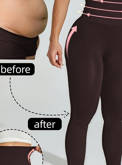 KissICON Shapewear Dark Brown / UK 18 High-Waisted Tummy Control Butt Lift Shapewear Shorts