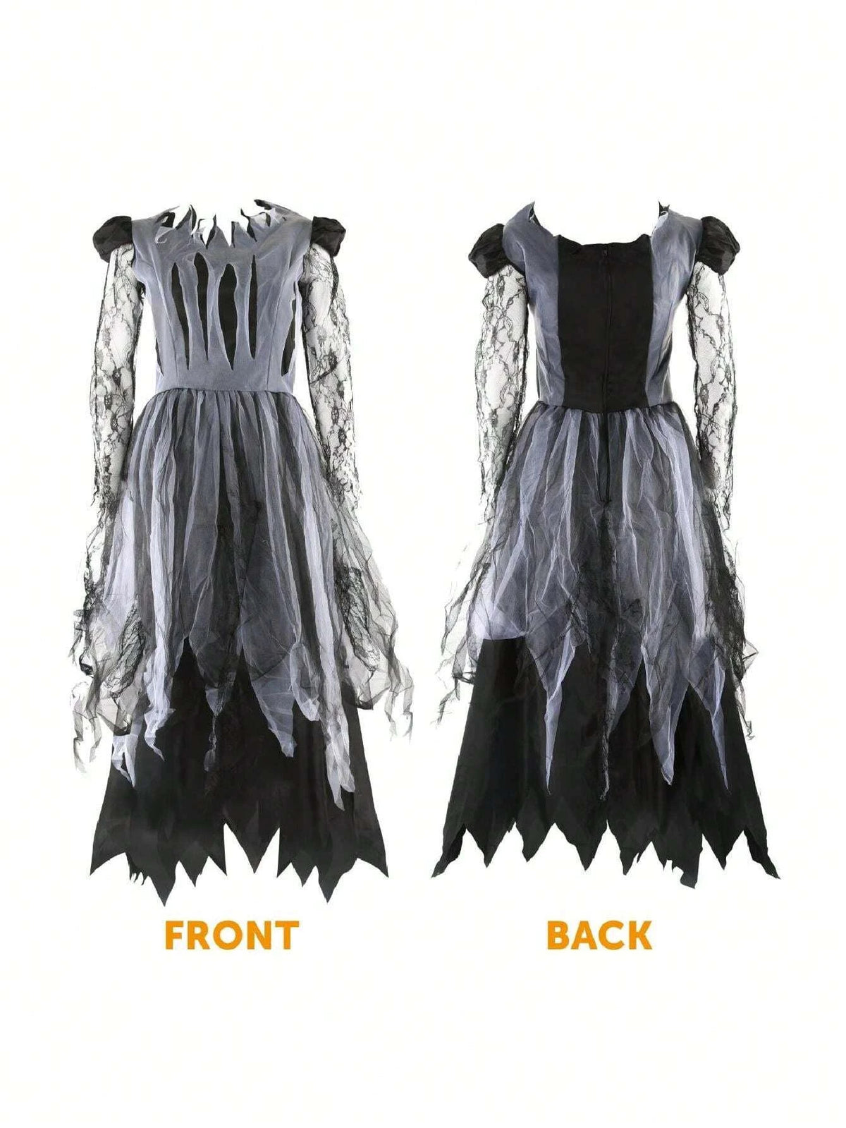 KissICON Dark Gothic Corpse Bride Halloween Costume with Veil