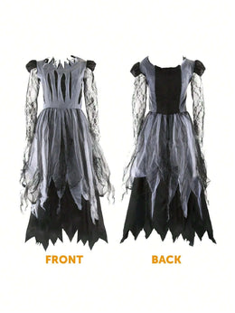 KissICON Dark Gothic Corpse Bride Halloween Costume with Veil