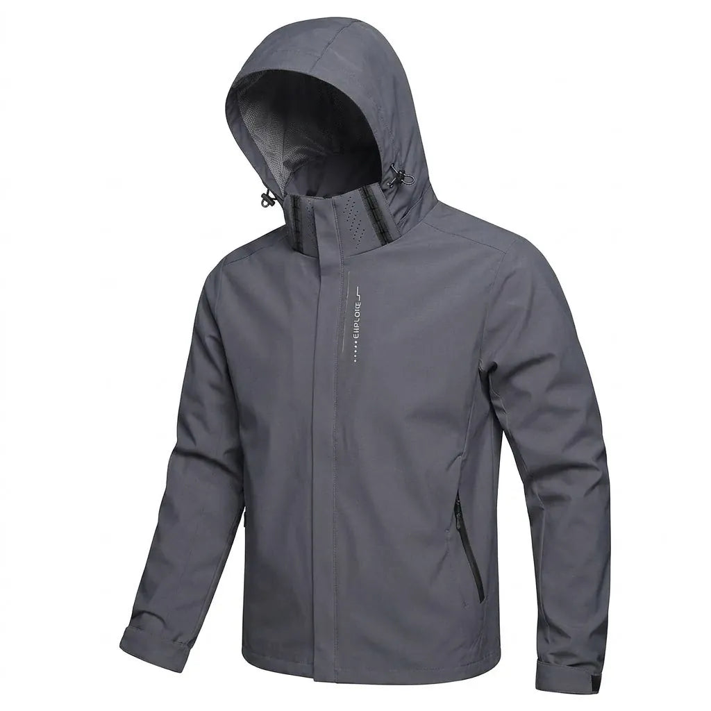 KissICON Dark Gray / M Mens Lightweight Waterproof Windproof Outdoor Jacket