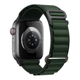 KissICON dark green-black / S10-46 49 42 44 45mm Straps for Apple watch Ultra Band 49mm 46mm 45mm 44mm 40 41 42mm Alpine loop belt bracelet correa iwatch series 9 8 7 SE 6 5 10