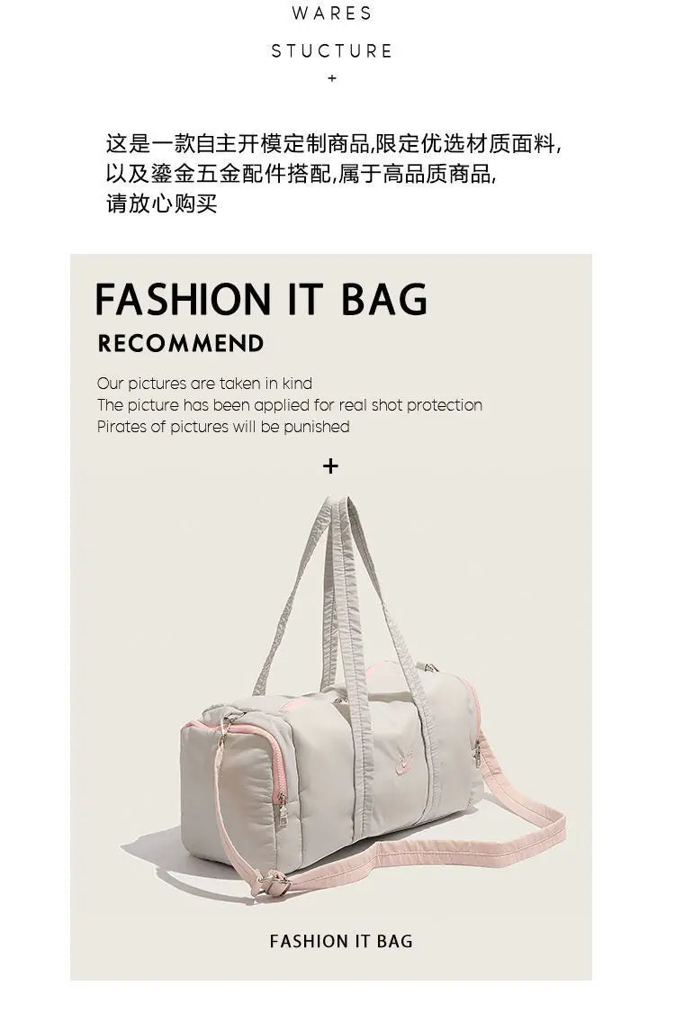 KissICON Dark Grey In-stock Cross-border Japanese Minimalist Travel Tote