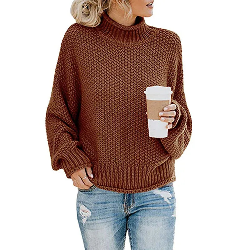 Dropshipman Dark Kkhaki / XXXL Women's S-3XL Plus  Size New sweater knitted sweater  foreign trade women's clothing plus size women clothing  plus size