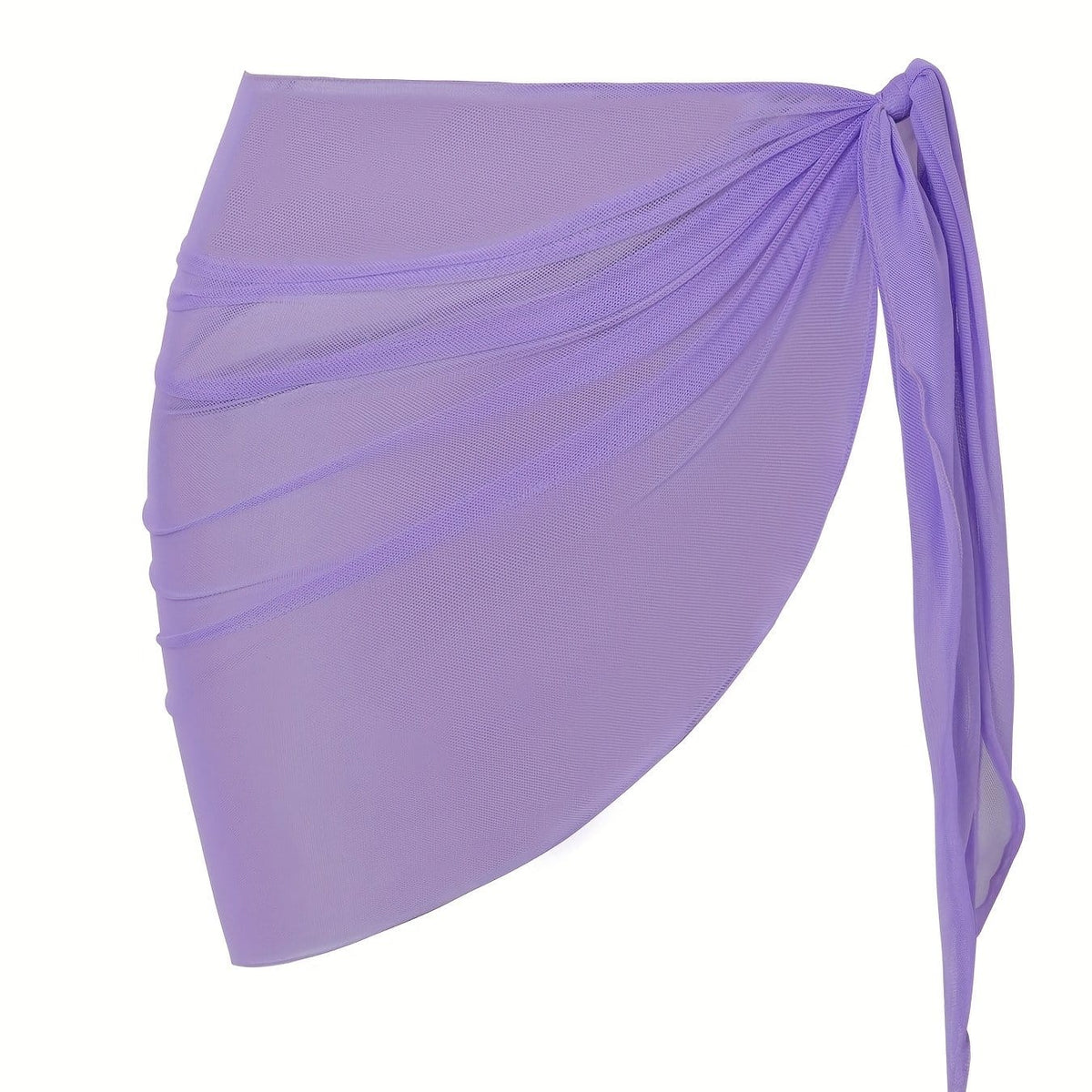KissICON Dark Violet / One-size Sheer Beach Wrap Skirt – Elasticity Resort Essential