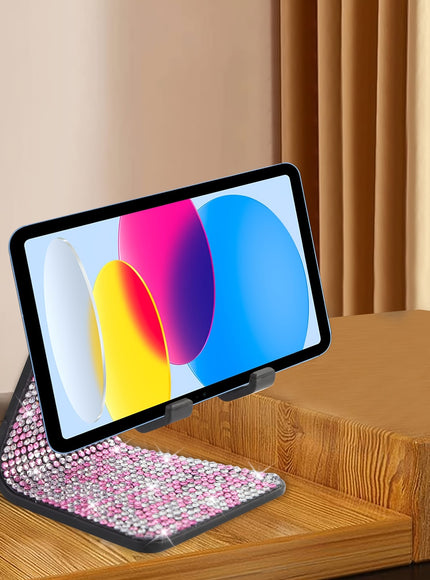 jkthpu-45 Dazzling Diamond Stand Adjustable TabletPhone Holder Portable Office
