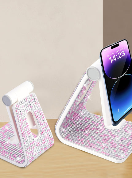 jkthpu-45 Dazzling Diamond Stand Adjustable TabletPhone Holder Portable Office