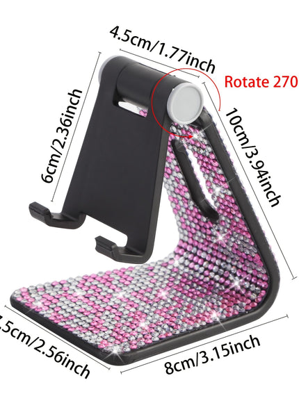 jkthpu-45 Dazzling Diamond Stand Adjustable TabletPhone Holder Portable Office