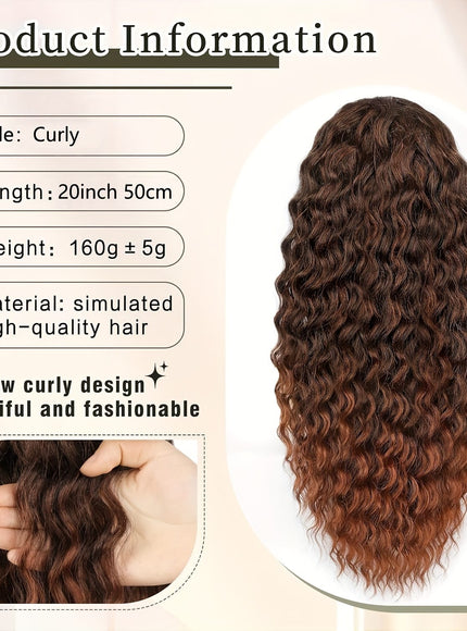 Curly Ponytail Clip In Extension 20 Inch -