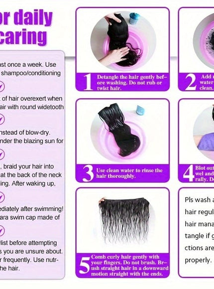 KissIcon Peruvian Water Wave 4Bundles DoubleWeft Extensions