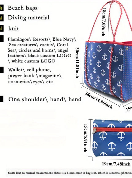 KissICON DEEP BLUE Diving Material Women's Shoulder Blue Beach Small