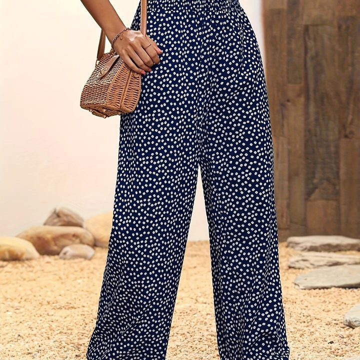 Chic Floral WideLeg Pants Loose Fit AllSeason Comfort