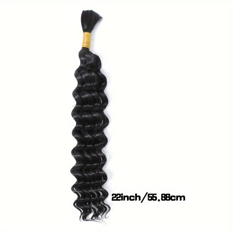KissICON DEEP WAVE-1B / 22inch KissIcon Deep Wave Bulk Hair 50g Braiding Extensions