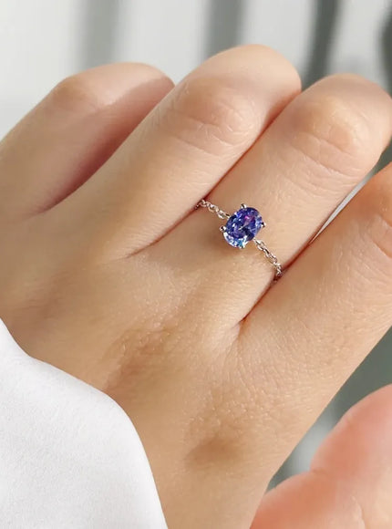 KissICON Delicate Adjustable Bling Oval Ring – CZ Sparkle