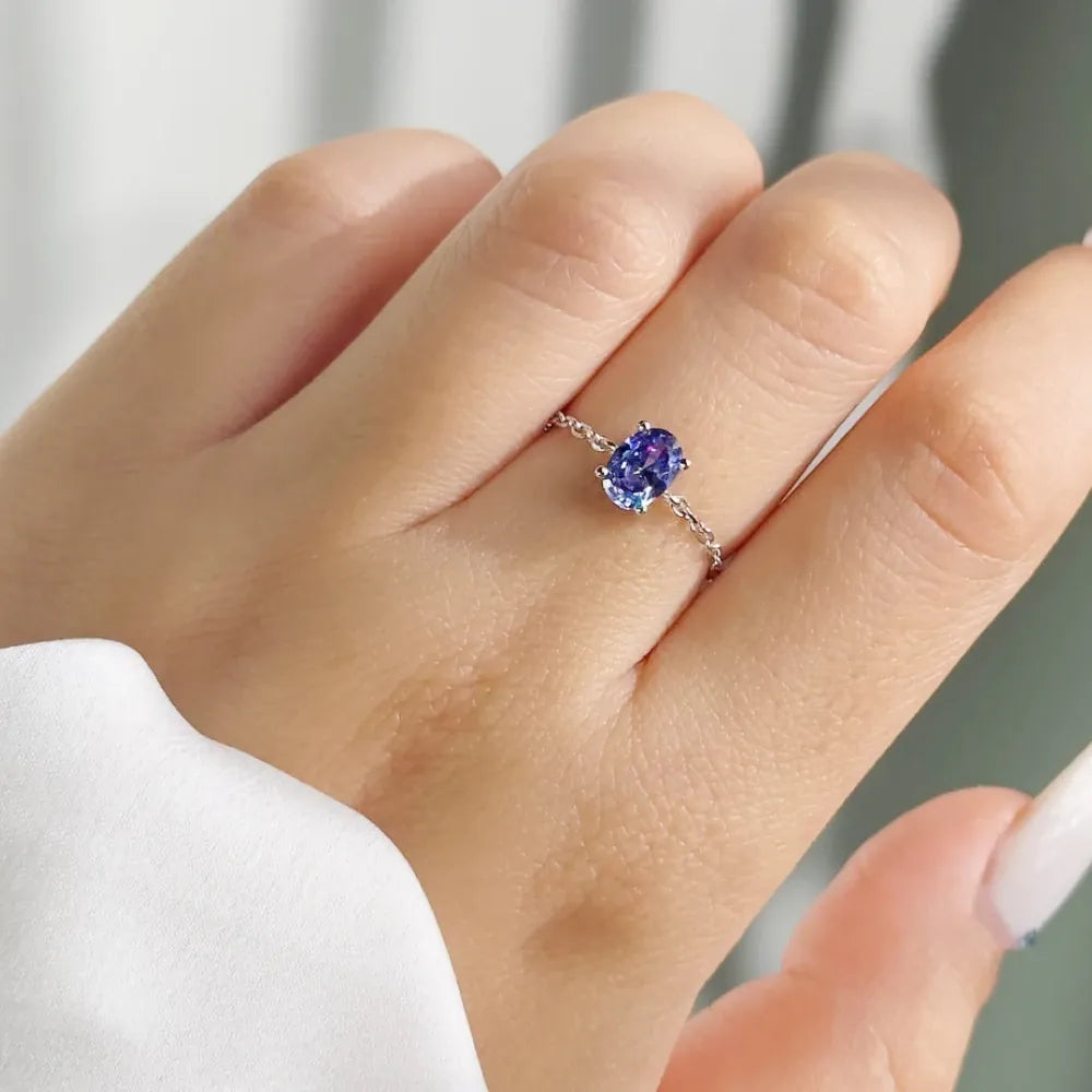 KissICON Delicate Adjustable Bling Oval Ring – CZ Sparkle