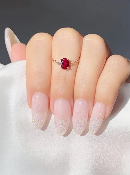 KissICON Delicate Adjustable Bling Oval Ring – CZ Sparkle