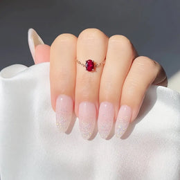 KissICON Delicate Adjustable Bling Oval Ring – CZ Sparkle