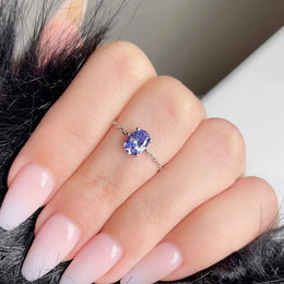 KissICON Delicate Adjustable Bling Oval Ring – CZ Sparkle