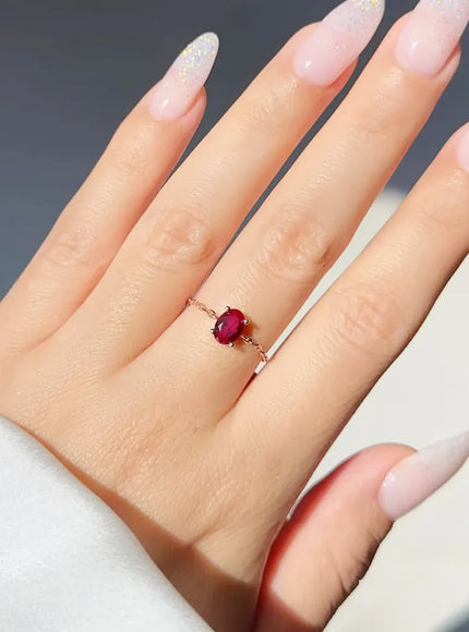 KissICON Delicate Adjustable Bling Oval Ring – CZ Sparkle