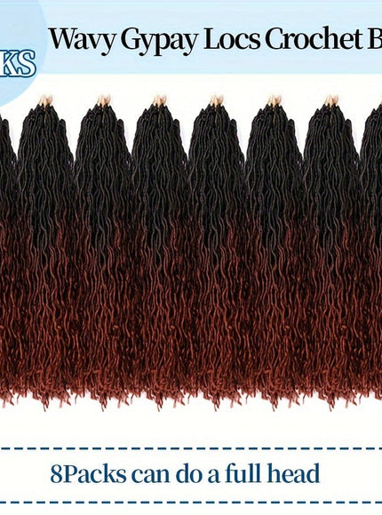 KissIcon 18 Inch Brown Goddess Faux Locs -