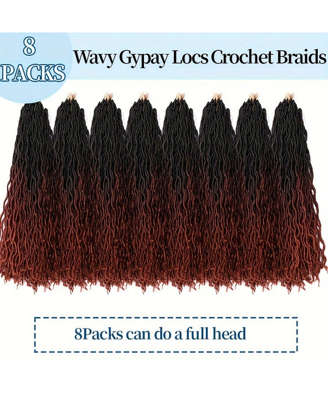 KissIcon 18 Inch Brown Goddess Faux Locs -