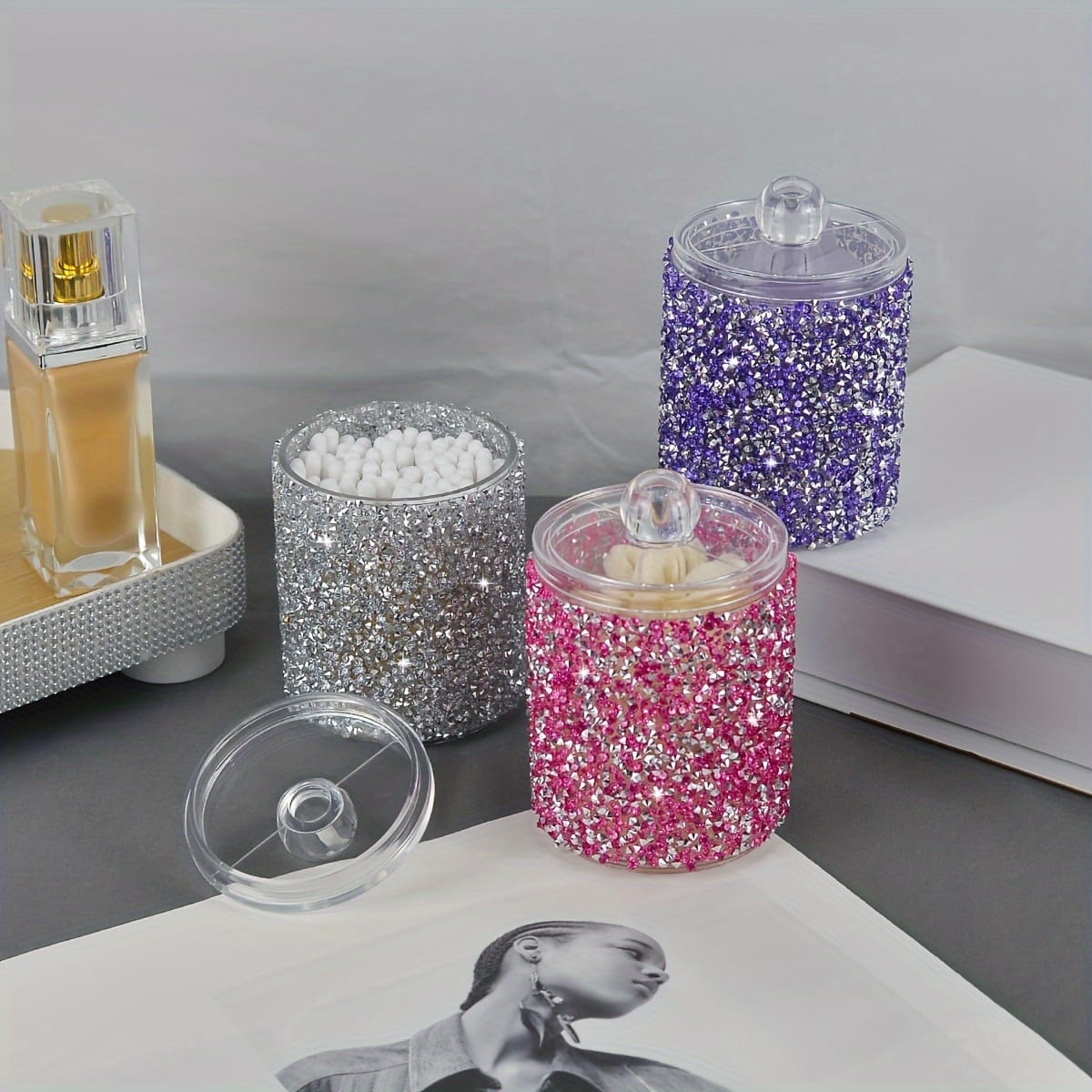 jkthpu-45 Diamond Dustproof Storage Jar  Mat Organizer