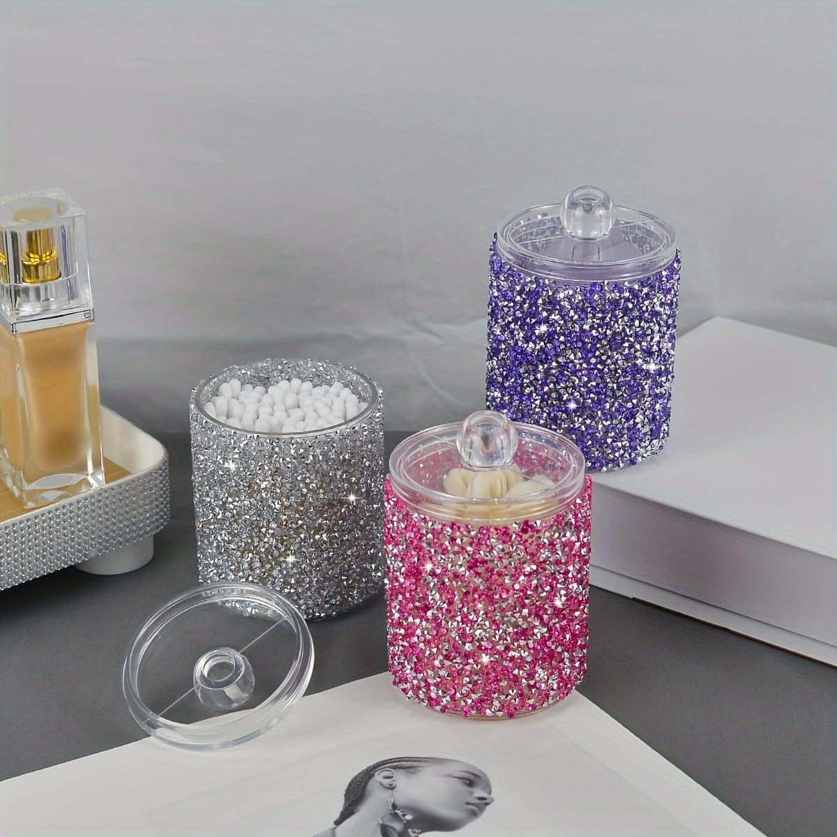 jkthpu-45 Diamond Dustproof Storage Jar  Mat Organizer