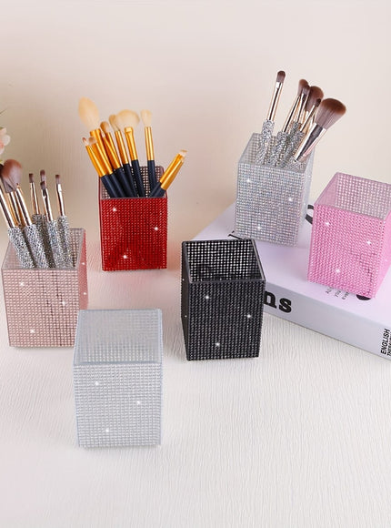 jkthpu-45 Diamond Studded Cosmetic Makeup Stationery Organizer Box