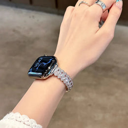 KissICON Diamond studded metal strap suitable for Apple iWatch strap 38mm 40mm 41mm 42mm 44mm 45mm 49mm fashionable strap