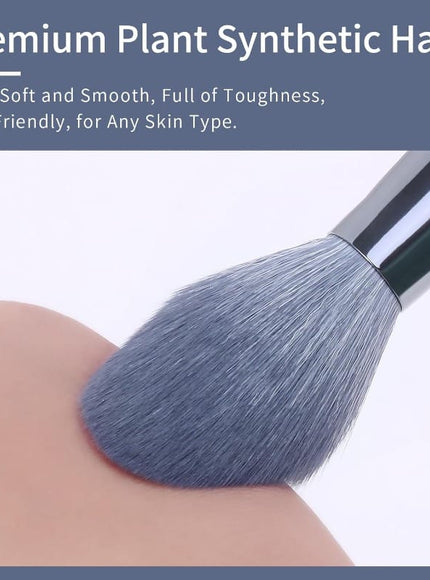 KissICON DiamondBlue8pcs Sapphire Blue Vegan Makeup Brush Set