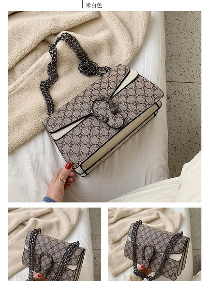 KissICON Dionysus Women's Print Shoulder Slung Bags Chain Bag