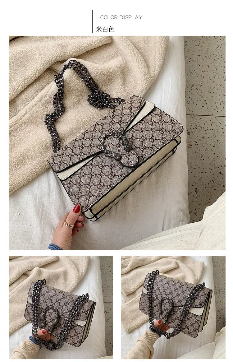 KissICON Dionysus Women's Print Shoulder Slung Bags Chain Bag