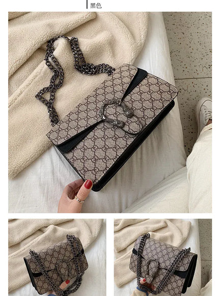 KissICON Dionysus Women's Print Shoulder Slung Bags Chain Bag