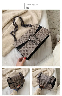 KissICON Dionysus Women's Print Shoulder Slung Bags Chain Bag