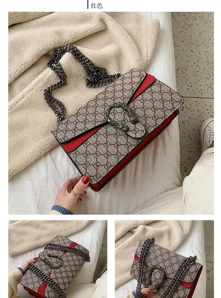 KissICON Dionysus Women's Print Shoulder Slung Bags Chain Bag