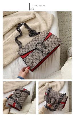 KissICON Dionysus Women's Print Shoulder Slung Bags Chain Bag