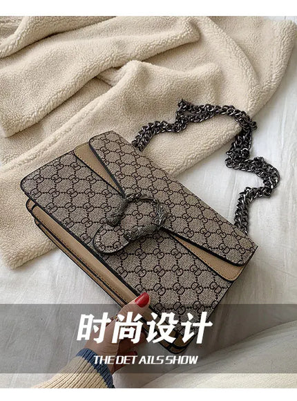 KissICON Dionysus Women's Print Shoulder Slung Bags Chain Bag