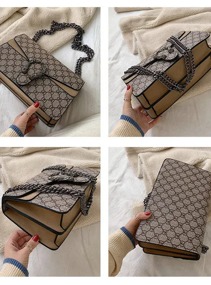 KissICON Dionysus Women's Print Shoulder Slung Bags Chain Bag