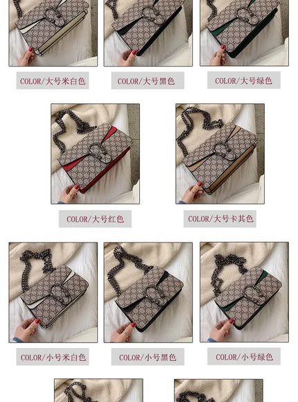 KissICON Dionysus Women's Print Shoulder Slung Bags Chain Bag