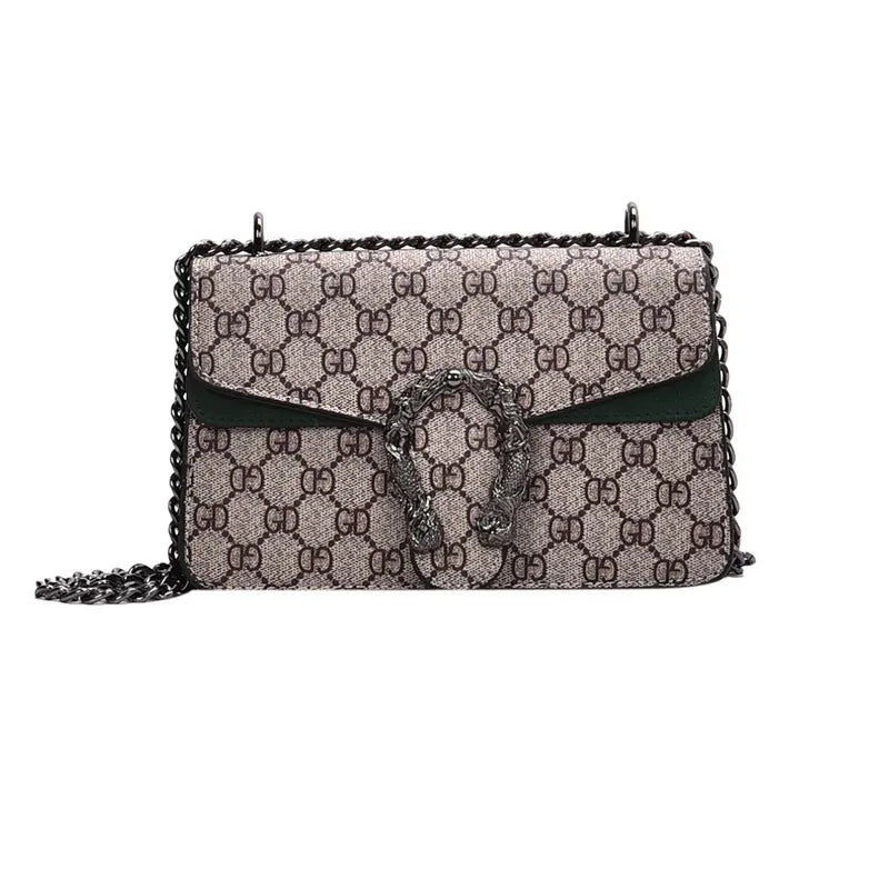 KissICON Dionysus Women's Print Shoulder Slung Bags Chain Bag