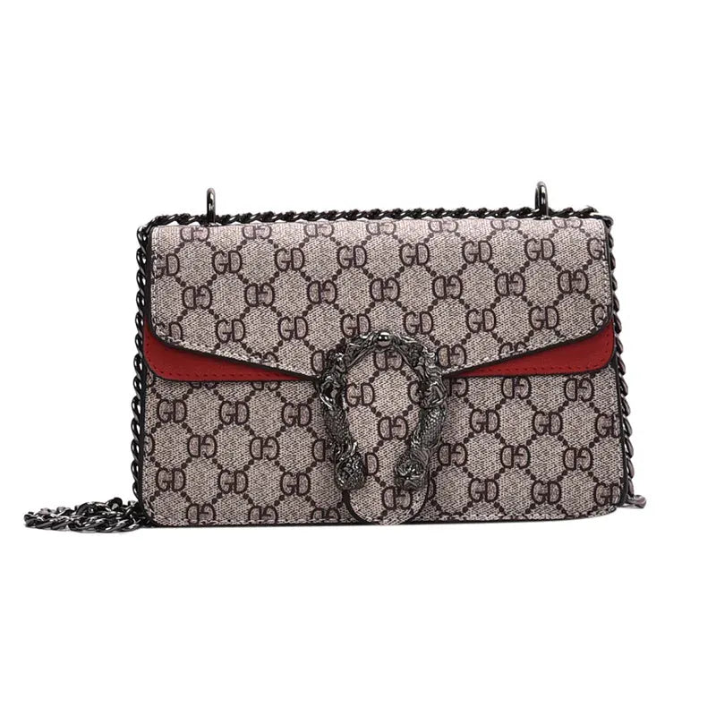 KissICON Dionysus Women's Print Shoulder Slung Bags Chain Bag