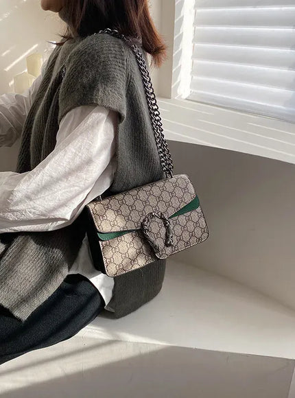 KissICON Dionysus Women's Print Shoulder Slung Bags Chain Bag